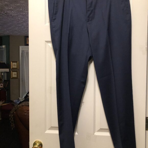 bonobos men's blue 95%wool dress pants size: 36/32